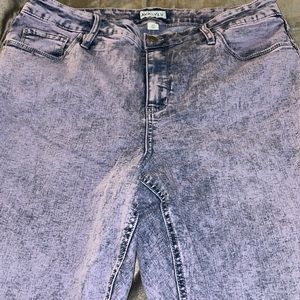 Ava & Viv Women's Jeans Purple Acid Wash, size 16w